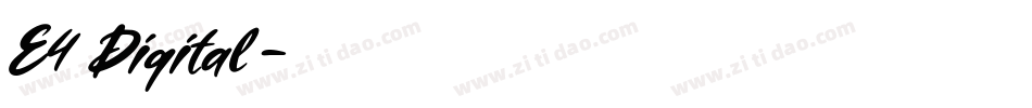 E4 Digital字体转换
